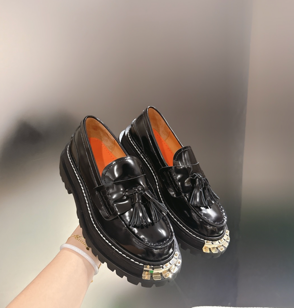 Sandro Tasseled Leather Loafers