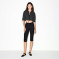 OUTDOOR FLEECE CROPPED 3/4 SLEEVE JACKET