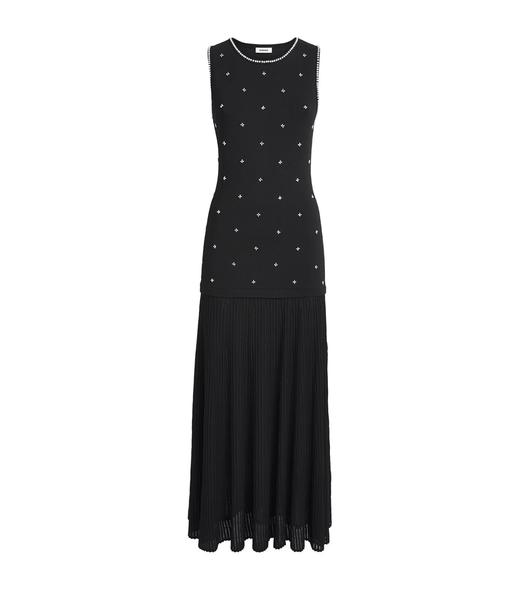 Rhinestone Floral Dress