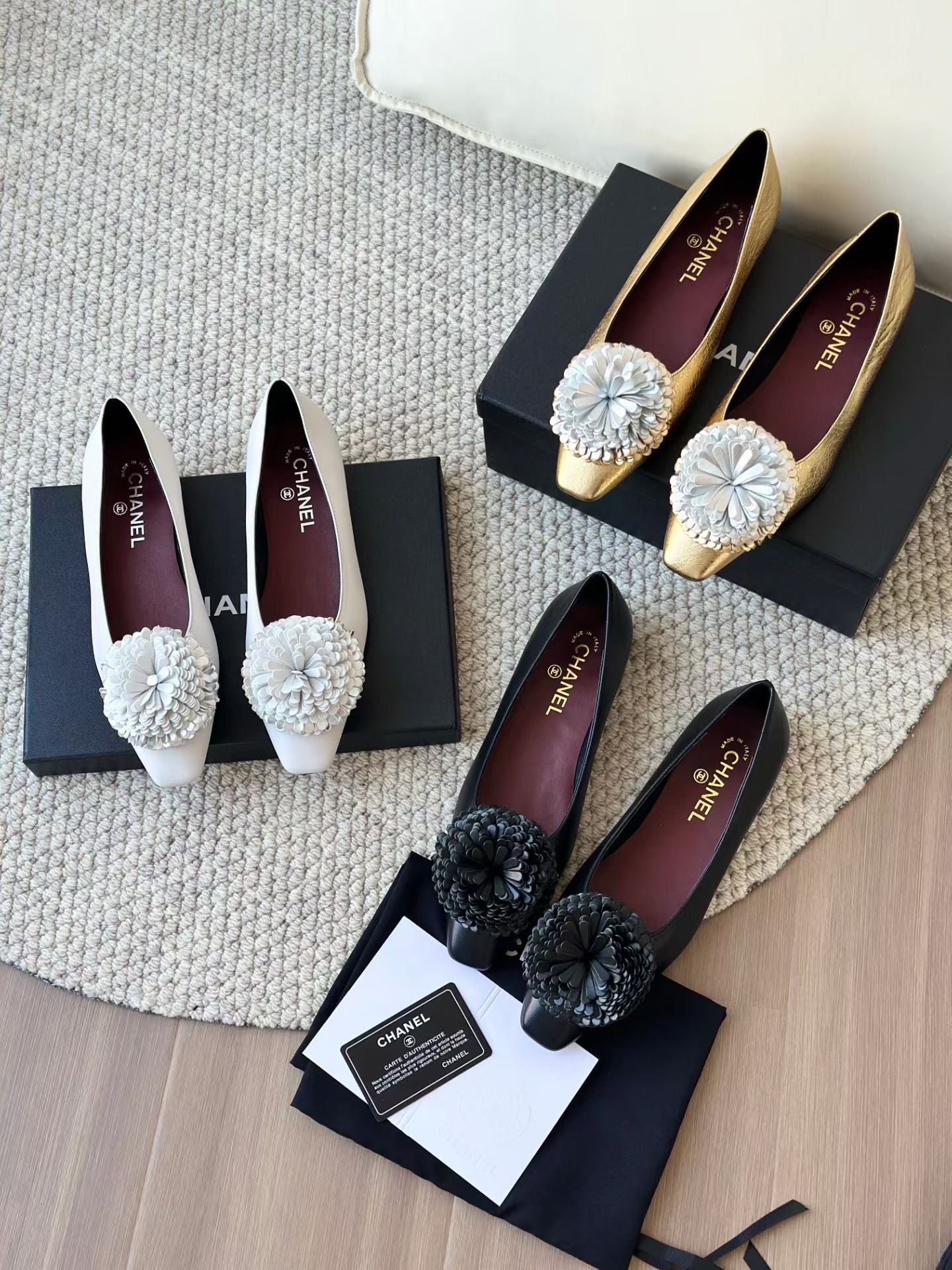 Chanel White Camellia SS26 Ballerina flats