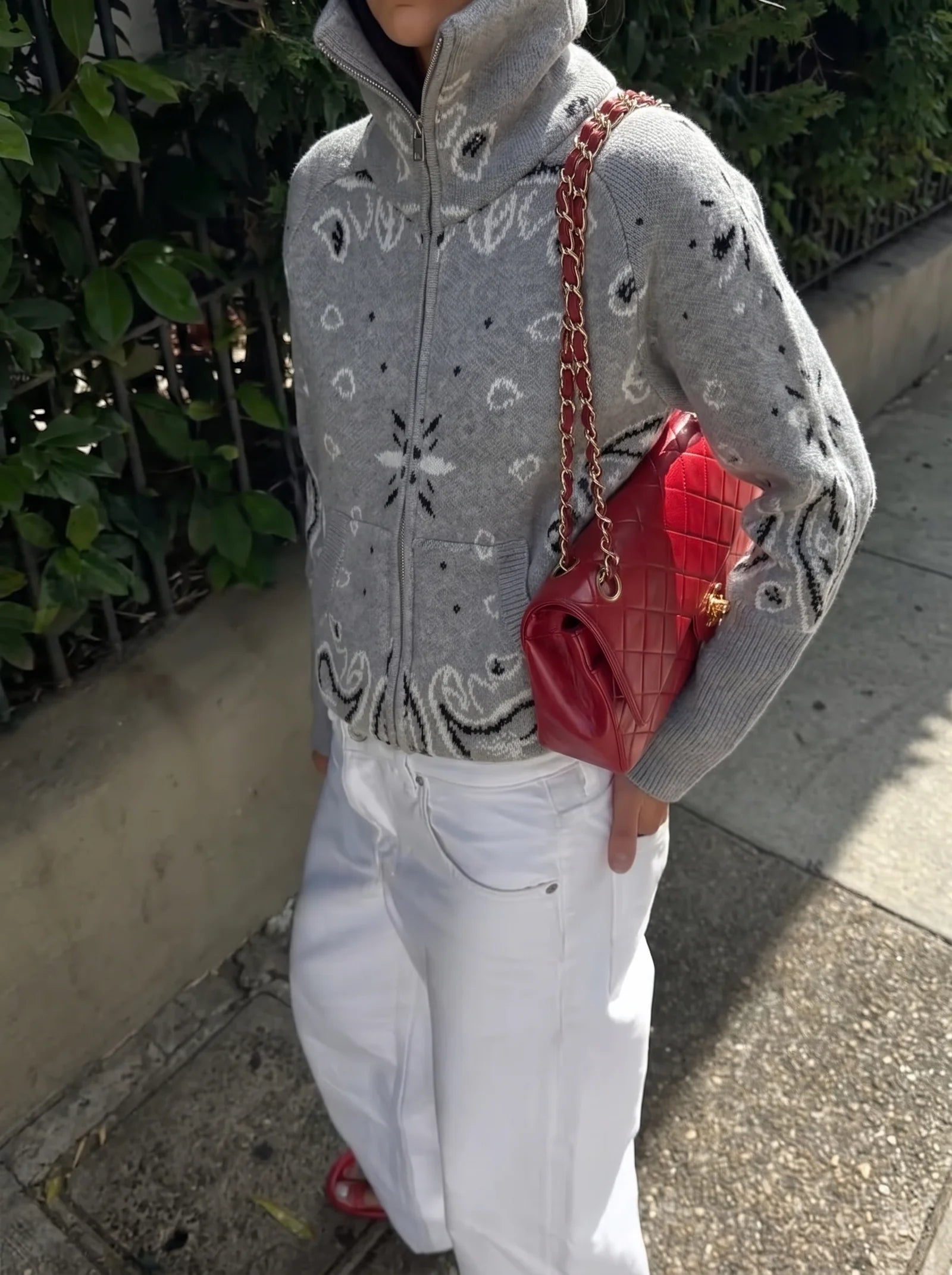 Ava Bandana Sweater Cashmere & Wool Blend