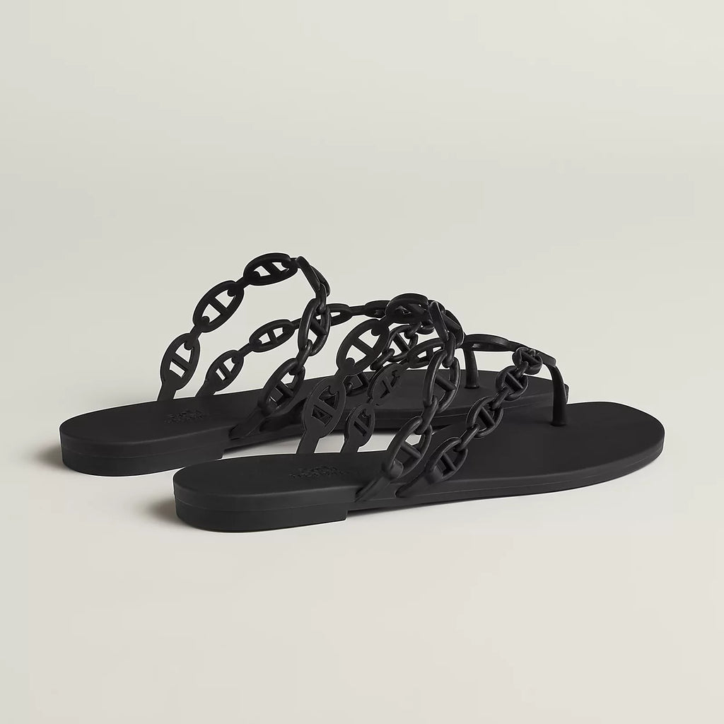 Hermès Black Island Sandal Waterproof
