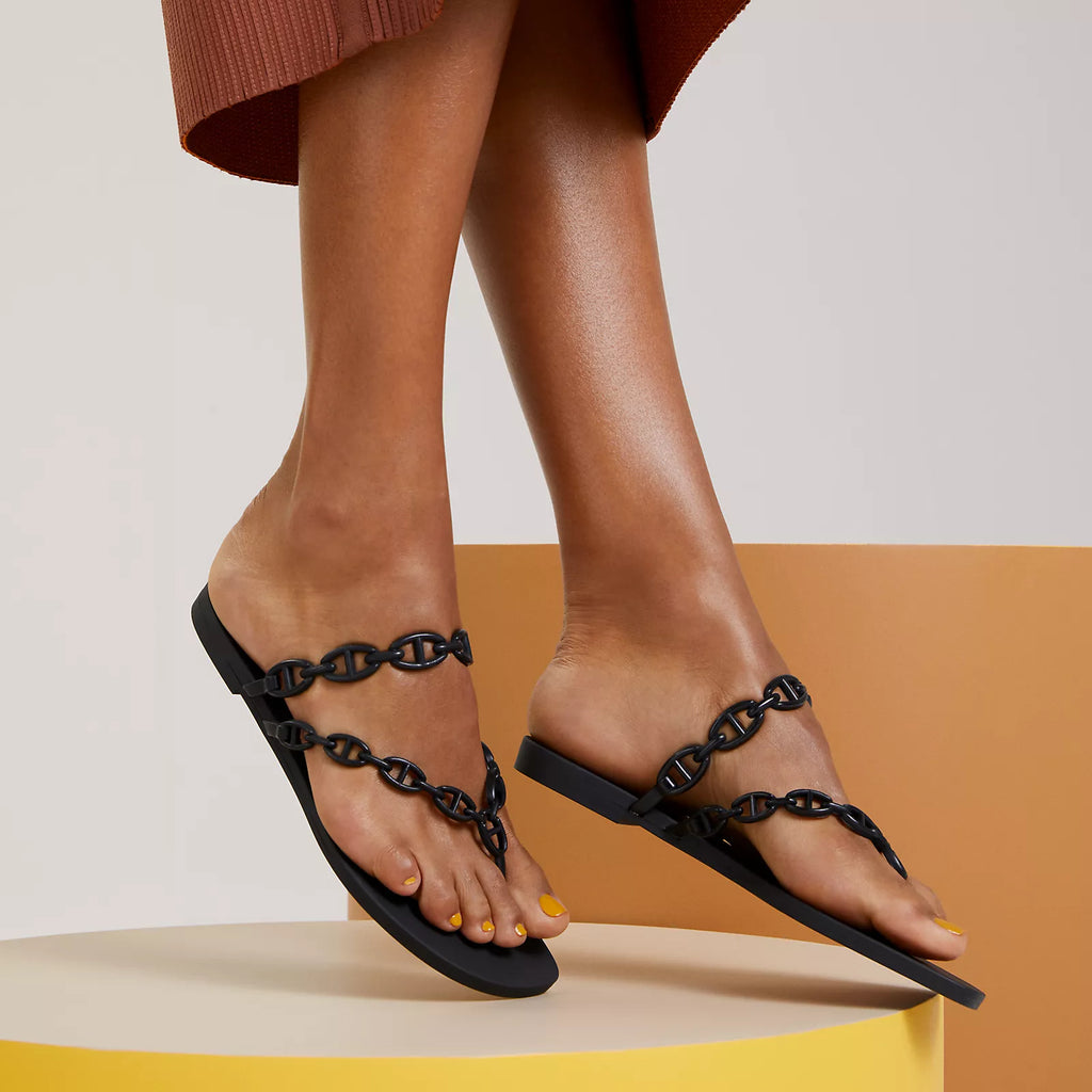 Hermès Black Island Sandal Waterproof