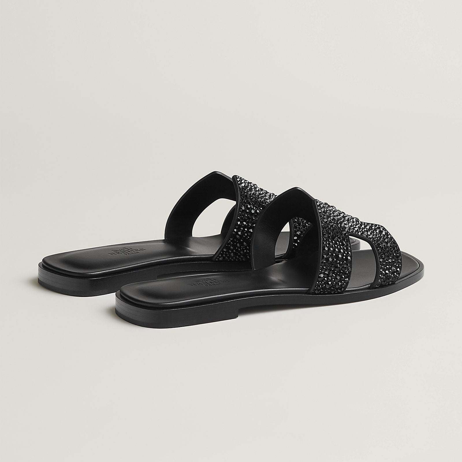 Hermès Oran Black Crystal Sandal