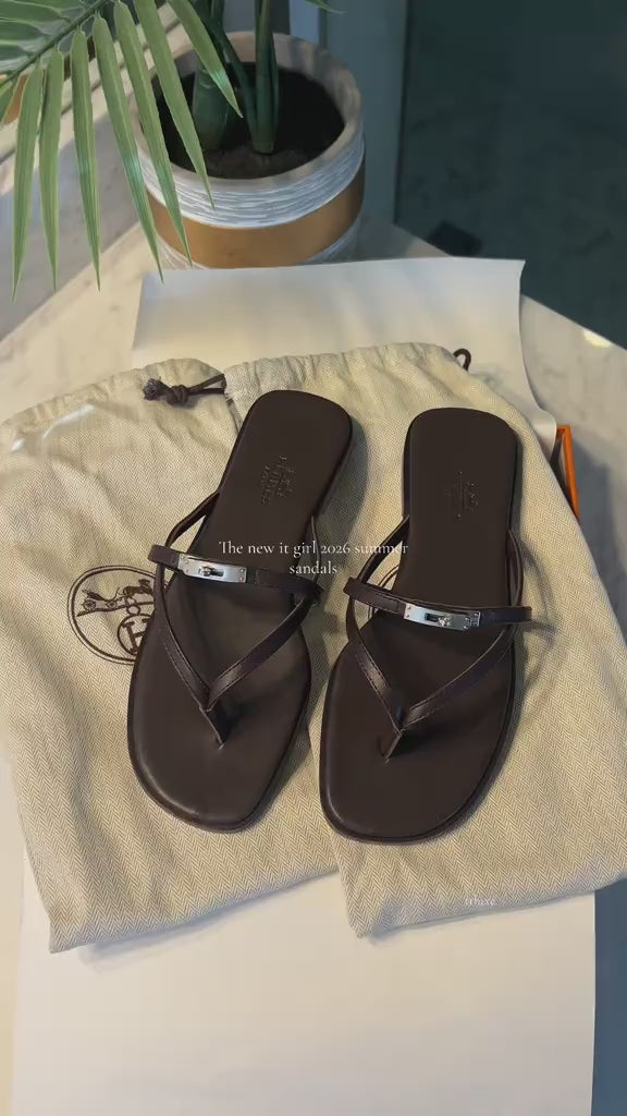 Hermès Mocha Brown Miss Sandal