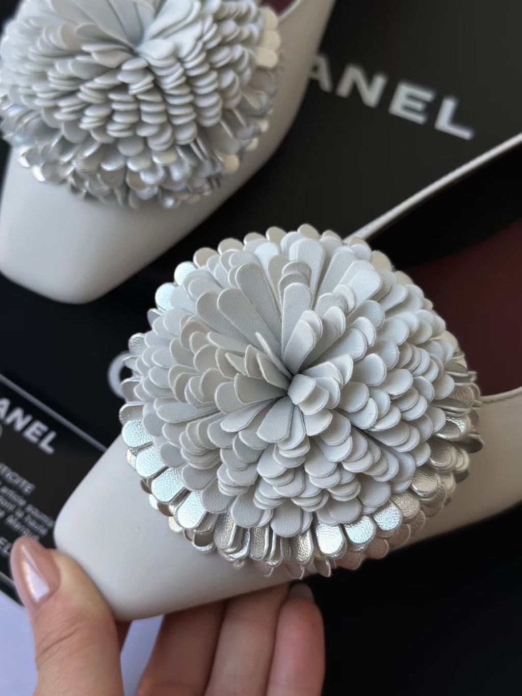 Chanel White Camellia SS26 Ballerina flats