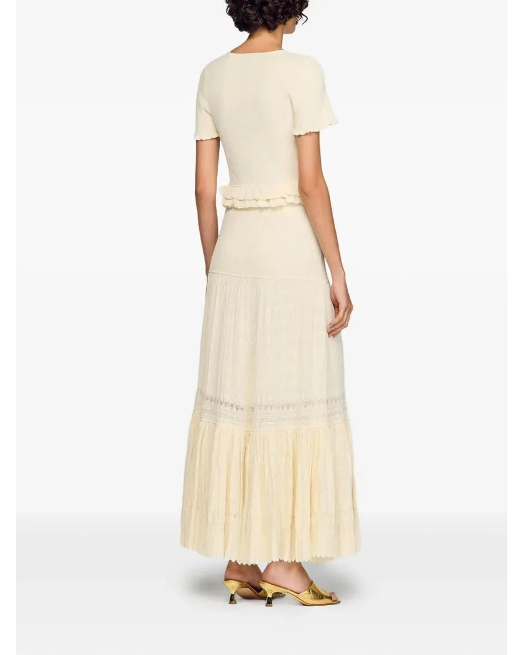 SANDRO RUFFLED KNIT SET