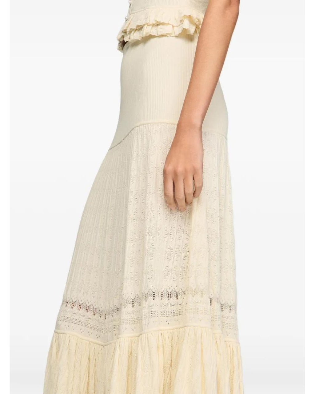 SANDRO RUFFLED KNIT SET