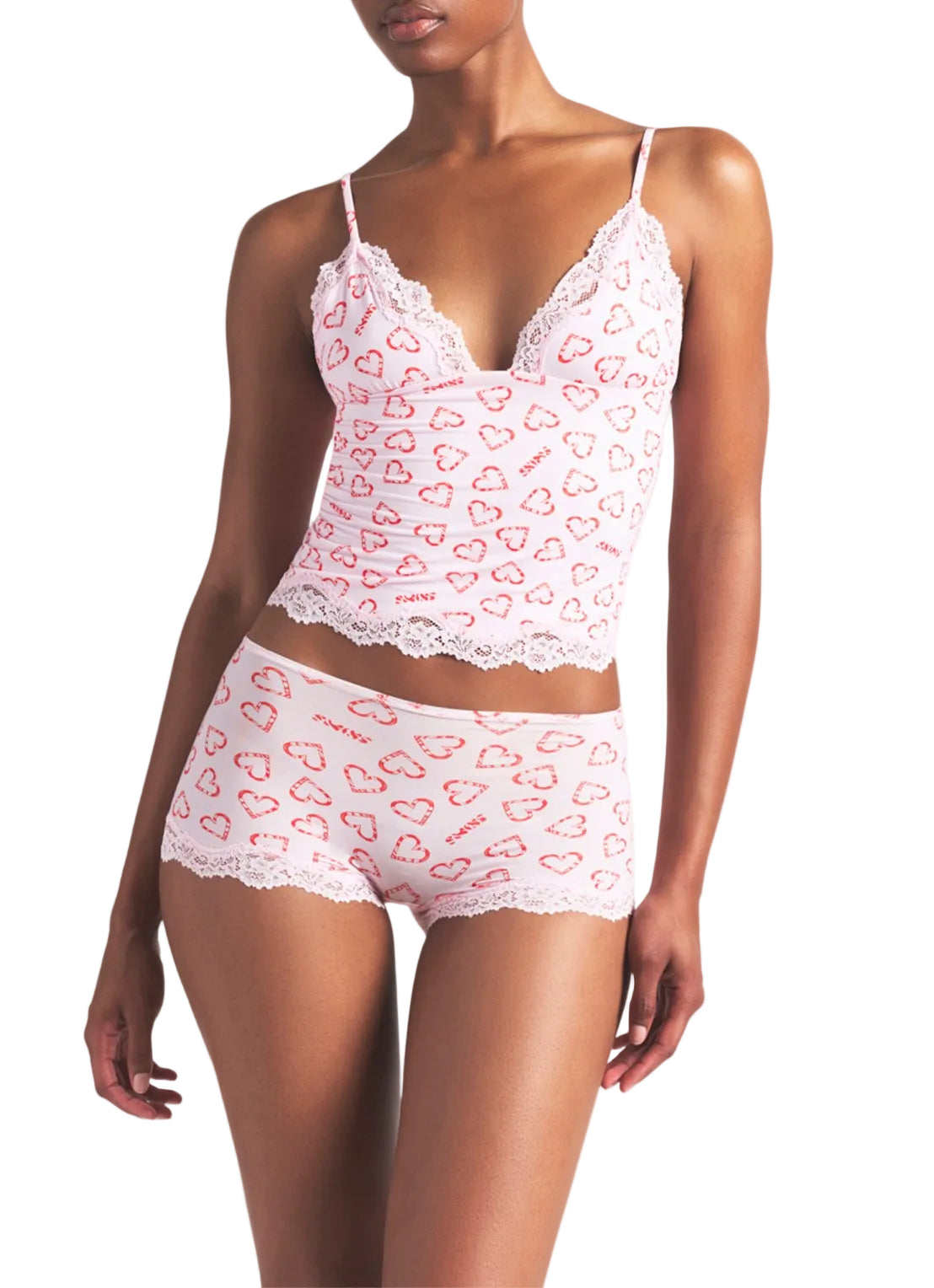 TRIANGLE CAMI AND BOY SHORT SET