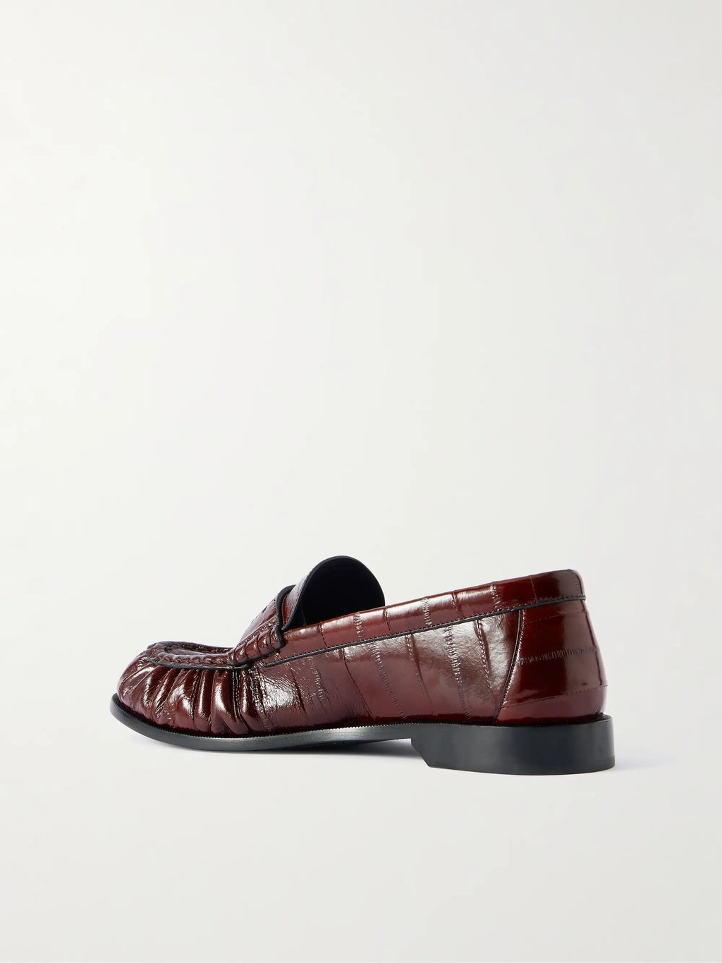 Saint Laurent Le Loafer Burgundy leather penny