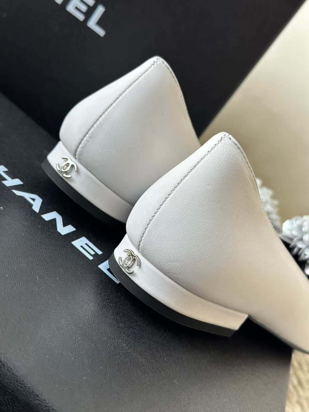 Chanel White Camellia SS26 Ballerina flats